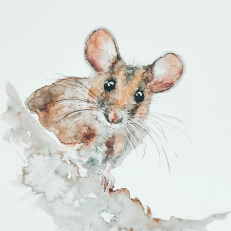 Petite souris sur sa branche (VENDUE)