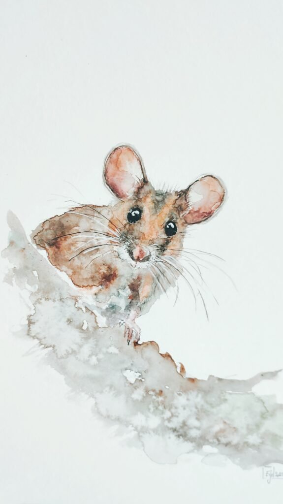 Petite souris sur sa branche (VENDUE)