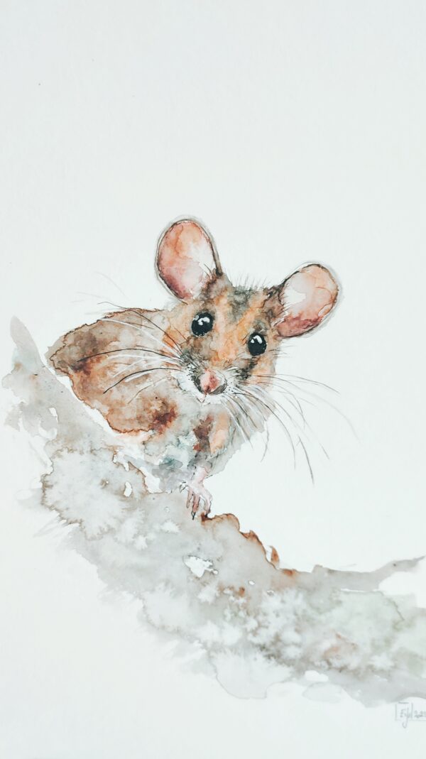 Petite souris sur sa branche (VENDUE)